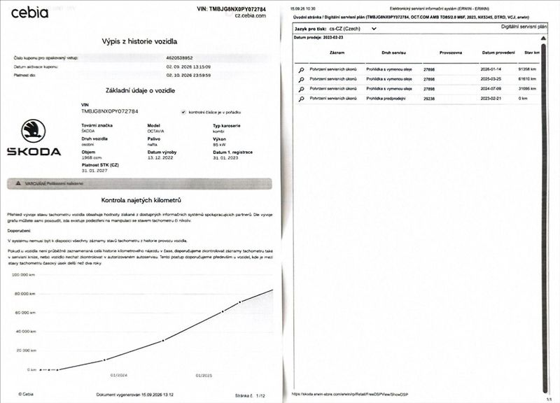 Škoda Octavia 2,0 TDI DPH 1.maj. původ ČR - fotka 50 z 50