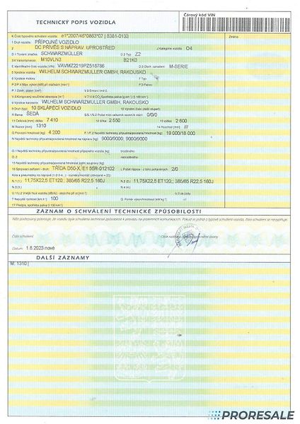 Schwarzmüller M10VLN3 B21K0 Z2 sklápěč 12 m3 - fotka 7 z 7