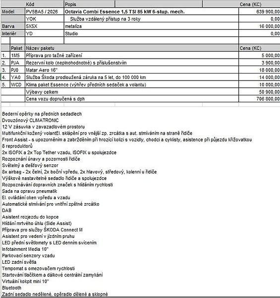 Škoda Octavia ESSENCE + dovýbava *539 - fotka 12 z 12