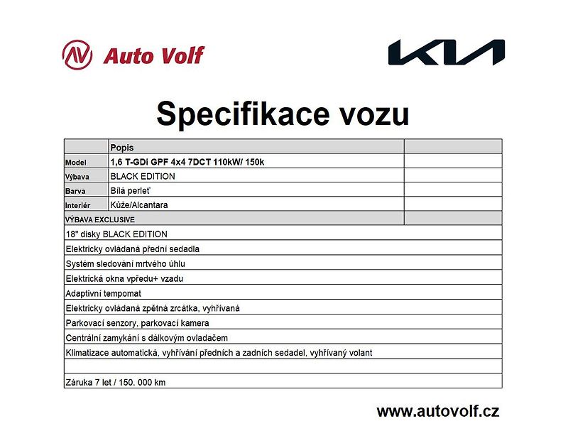 Kia Sportage BLACK EDITION 1,6 T-GDi GPF 7D - fotka 2 z 12