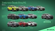 Kompletní paleta barev vozu Škoda Elroq RS