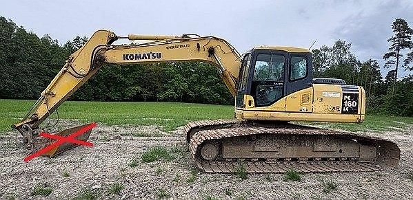 Komatsu (2004) PC160 bagr 16.4t bahňák 120cm  - fotka 4 z 5