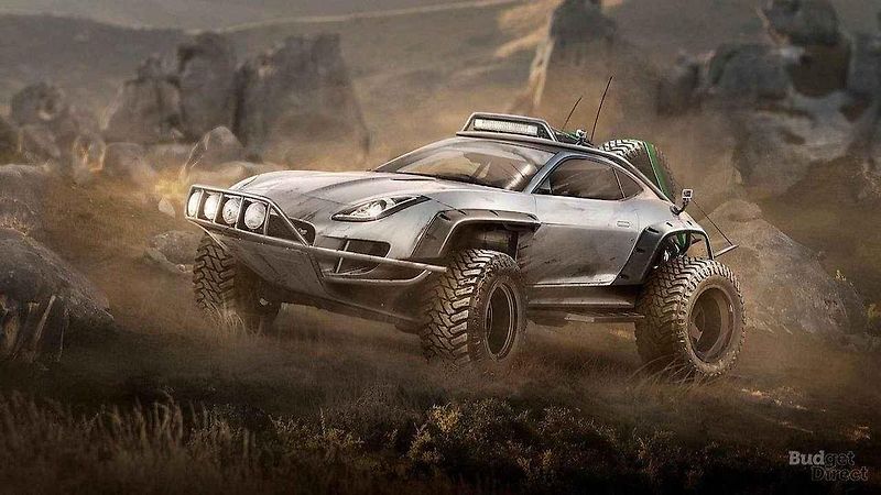 Ferrari 488 GTB v off-road úpravě.