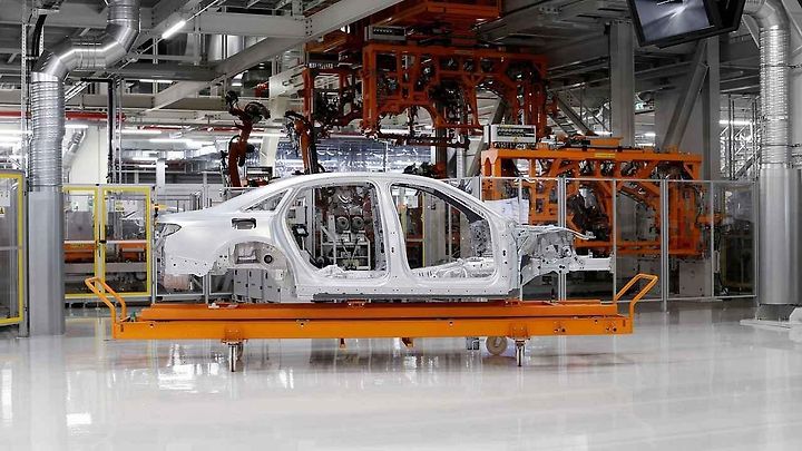 Prostorový rám nadcházející generace Audi A8.