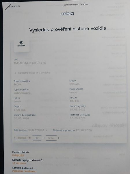 Škoda Octavia (2016) 46tis km, tažné, původ ČR - fotka 36 z 36