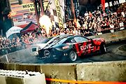 Finále Race The Streets, mezinárodního šampionátu v driftech v Dolní oblasti Vítkovic. 9. srpna 2025 v Ostravě.
