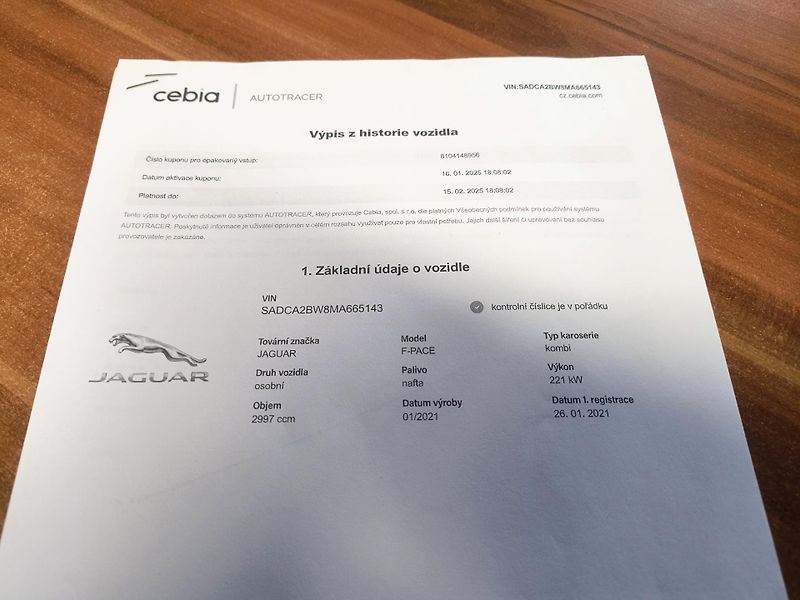 Jaguar F-Pace (2021) D300 AWD R -DINAMIC SE AUTOMAT - fotka 64 z 68