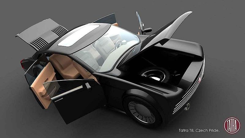 Moderní reinterpretace Škody 110 R od studia NOVAGUE.