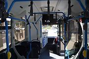 Autobus na vodíkový pohon v Mostě. Interiér autobusu.