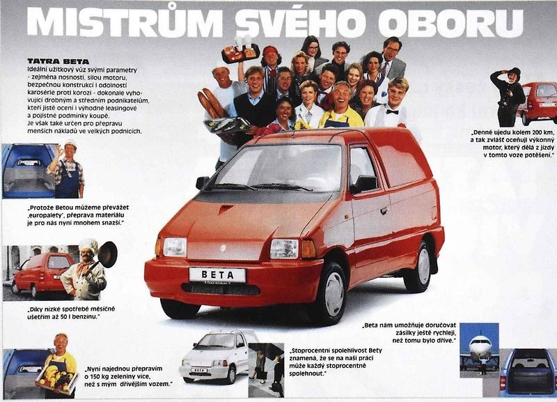 Beta byla posledním vozidlem, které se vyrábělo v pobočném závodě Tatry v Příboru