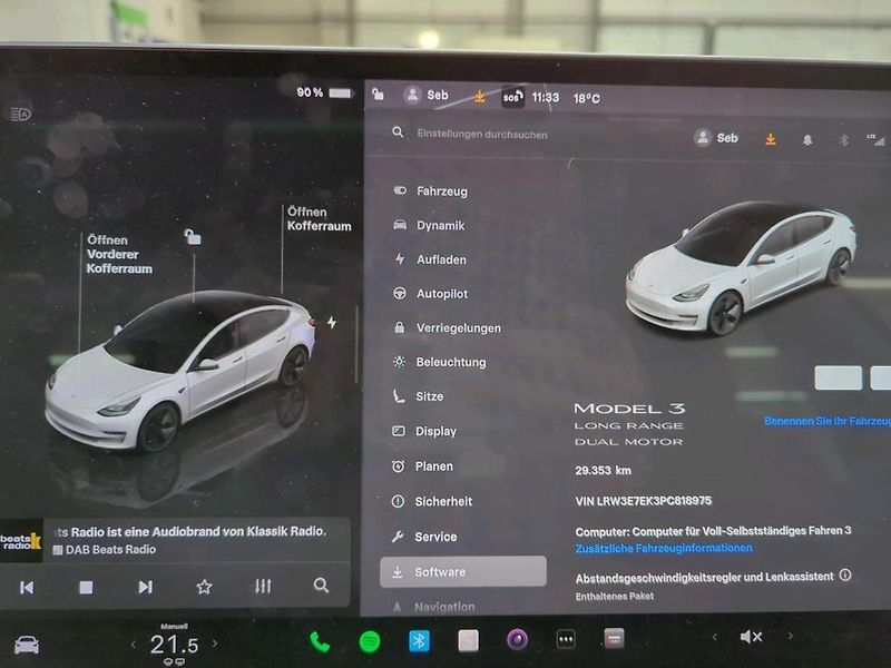 Tesla Model 3 LONG RANGE DUAL MOTOR SOH 97% - fotka 12 z 12