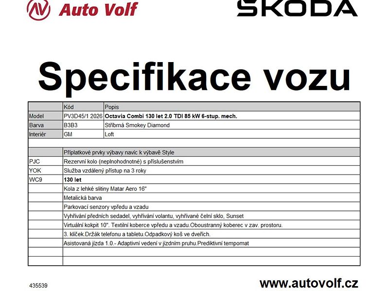 Škoda Octavia 130LET 2,0TDI 85kW - fotka 2 z 11