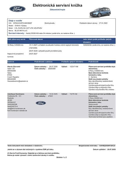 Ford Galaxy 2.5 HEV 7 míst po servise - fotka 40 z 44