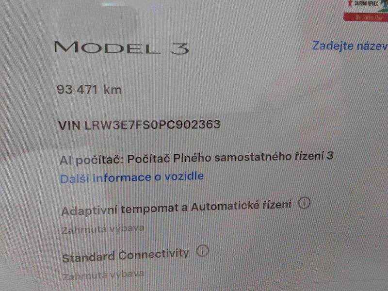 Tesla Model 3 RWD LED ACC 18ALU NAVI SOH 92% - fotka 14 z 17