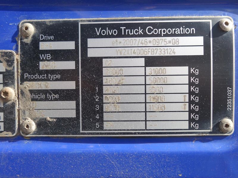 Volvo FM (2015) 500 6x4, 3-stranná sklápěčka - fotka 25 z 31