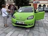 Sraz elektromobilů na náměstí ve Valašském Meziříčí, 5. srpna 2023.