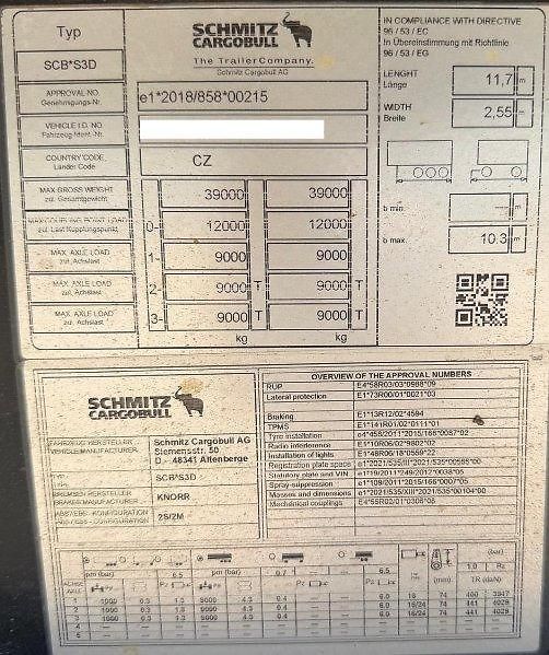 Schmitz (2024) 53.5m3/39t alu agro S1 sklápěč - fotka 5 z 10