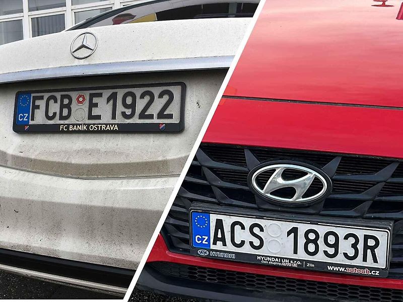 Registrační značky mohou odkazovat na fotbalový klub.