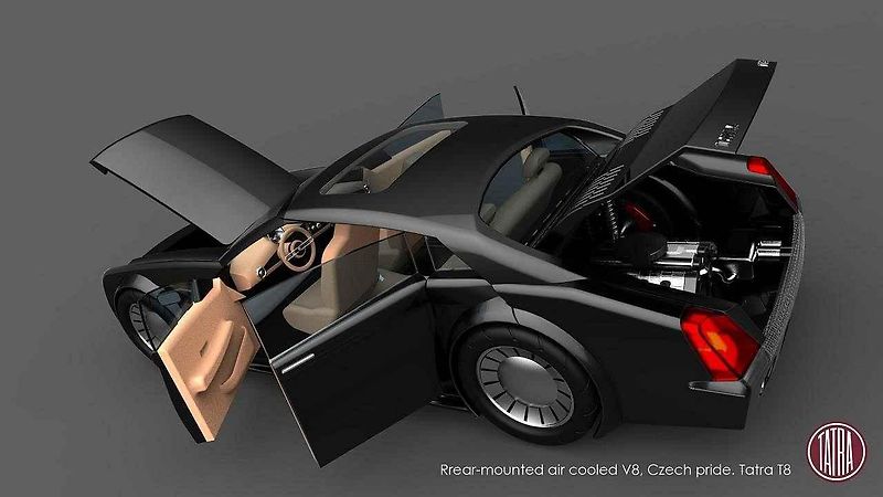 Moderní reinterpretace Škody 110 R od studia NOVAGUE.