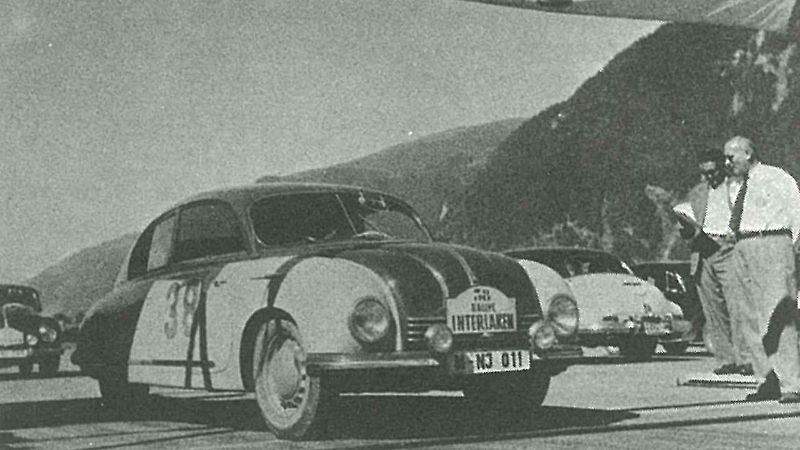 Tatra 601 Monte Carlo na rallye Alpenfahrt.
