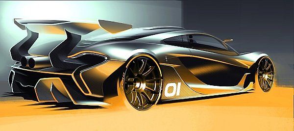 Skica McLarenu P1 GTR.