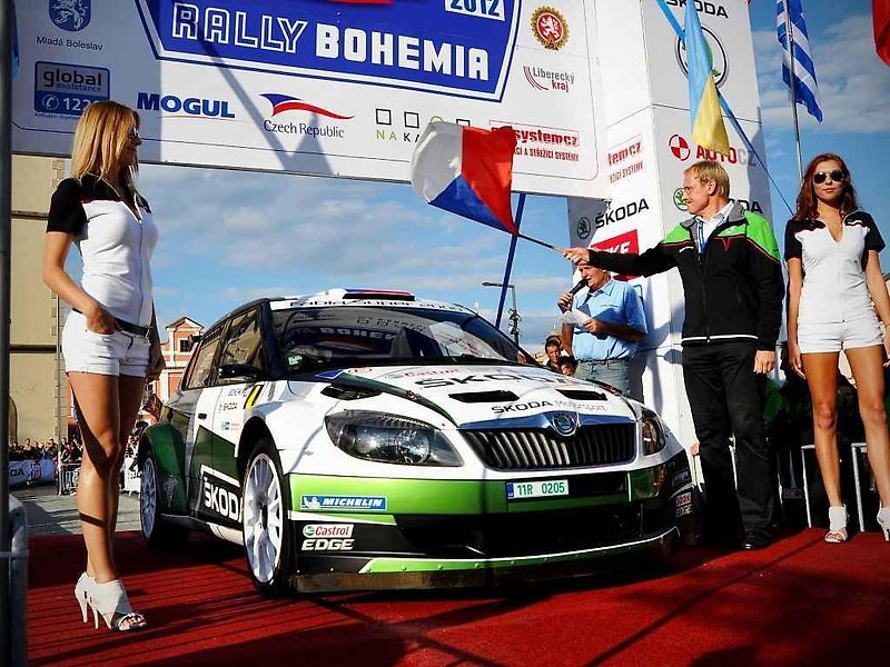 Posádka Semerád / Ceplecha na trati shakedownu Rally Bohemia 2012