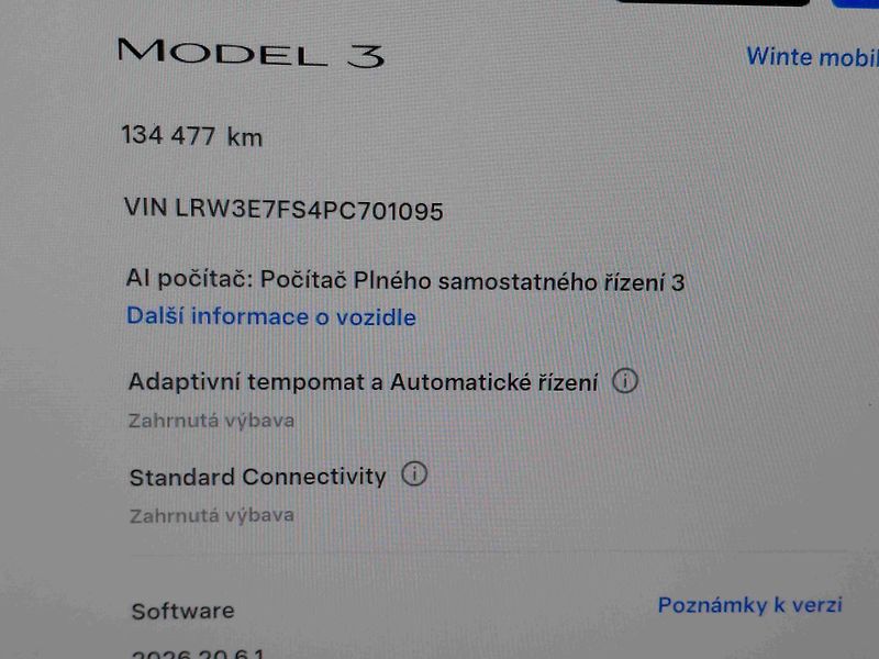 Tesla Model 3 (2022) RWD  LED  ACC 19ALU  SOH-91,3% - fotka 8 z 11