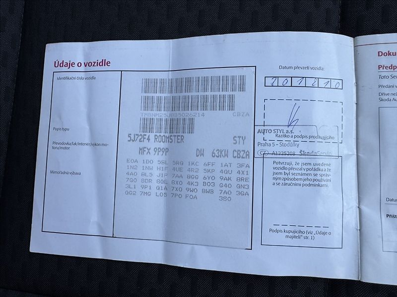Škoda Roomster 1,2 TSI 63kW 1.maj. původ ČR - fotka 41 z 50