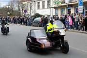 Z příjezdu spanilé jízdy motocyklů do Poděbrad.