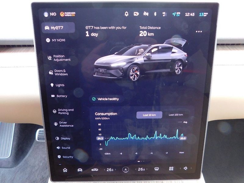 NIO ET7 PŘEDVÁDĚCÍ VŮZ, ZÁRUKA,480KW - fotka 29 z 33