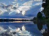 První soumrak po dvou týdnech polárního dne v Rovaniemi.