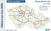 Rozvoj dálniční sítě po roce 2050.