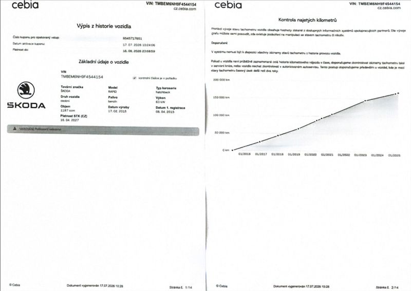 Škoda Rapid 1,2 TSI FRESH 1.maj původ ČR - fotka 49 z 49