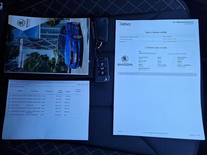 Škoda Scala 1.0TSI Ambition, ČR,1.Majitel - fotka 48 z 50