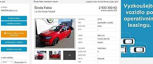 Inzerát Škoda Fabia