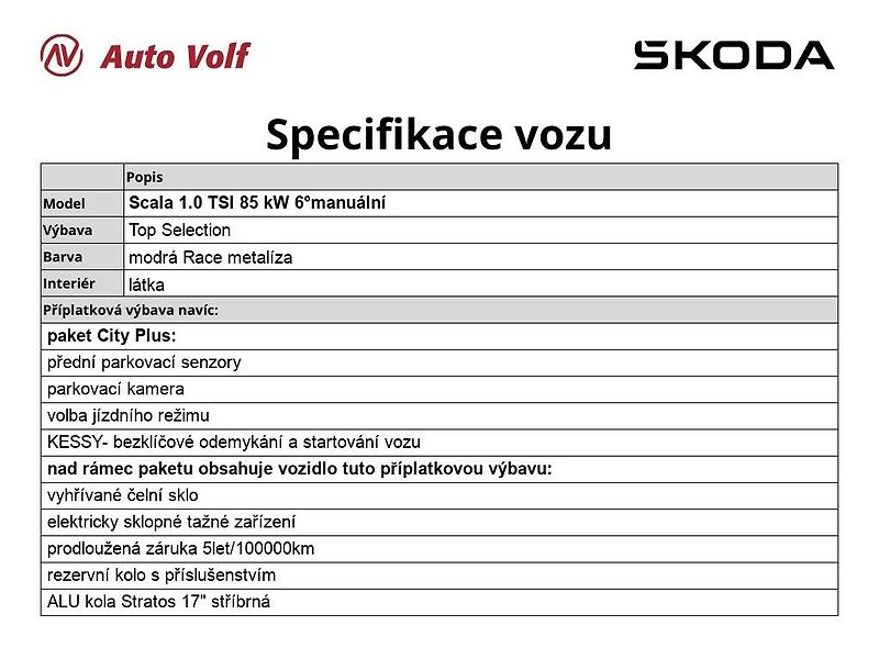 Škoda Scala Top Selection 1.0 TSI 85 kW - fotka 2 z 36