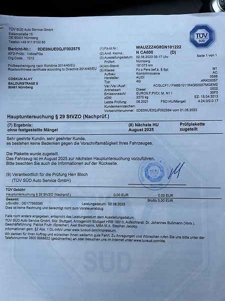 Audi A6 (2013) 2.0 TDi 130 KW manuál  - fotka 30 z 30