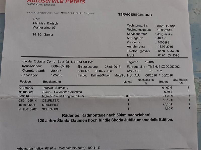 Škoda Octavia (2013) II Kombi 1.4 TSi 90kW - fotka 29 z 30