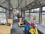 Kromě letadla je tu i vyřazená tramvaj Škoda LTM 10.08 Astra v barvách Plzeňských městských dopravních podniků