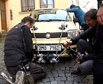 Z natáčení komedie Když se zhasne v Olomouci