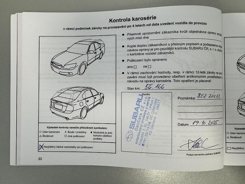 Subaru Outback 2.5i Touring Lin., CZ, 1. maj - fotka 48 z 48