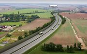 Vizualizace ukazuje, jak bude vypadat dálnice D7 mezi Slaným a Panenským Týncem na Lounsku.